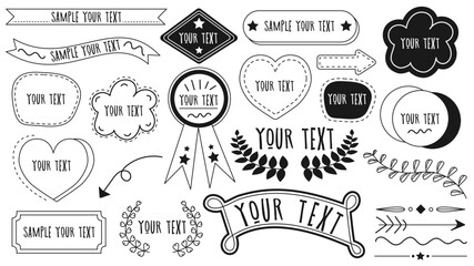 collection of vintage labels