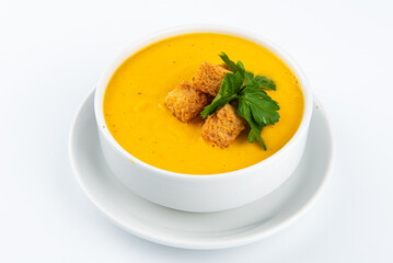 pumpkin soup with croutons