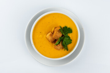 pumpkin soup with croutons