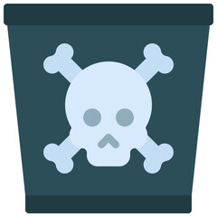 Toxic Waste Bin Icon