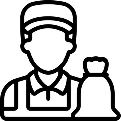 Garbage Collector Man Icon