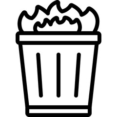 Flaming Bin Icon