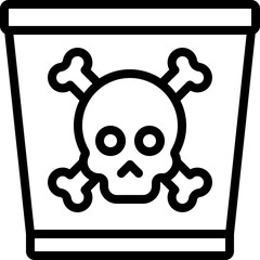 Toxic Waste Bin Icon