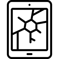 Cracked Tablet Device Icon