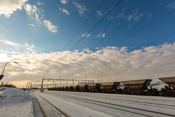 Fototapeta premium In viaggio con il Polar express da Stoccola a Kiruna nella Lapponia Svedese. Viaggio di notte in treno