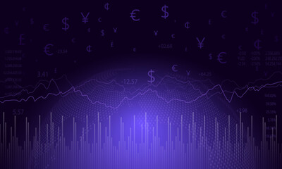 Fototapeta premium Global economic growth illustration for investment concept.