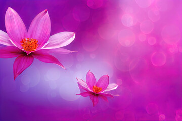 Obraz na płótnie Canvas Abstract pink purple floral background, zen aromatherapy massage yoga background, digital illustration, digital painting, cg artwork, realistic illustration, 3d render
