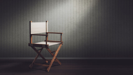 Foldable director's chair: film industry concept
