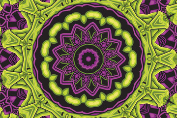 Vector abstract flower colorful festive mandala ethnic tribal pattern on background