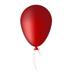 Red glitter balloon with ribbon