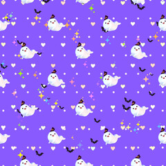 3d rendered cartoon purple halloween pattern.