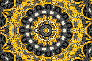 Festive medallion mandala boho style abstract geometric ornament vector seamless pattern design ethnic background