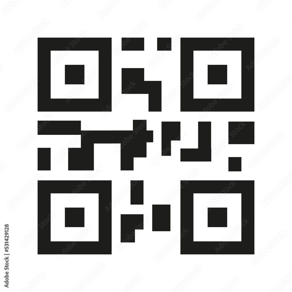 Fototapete qr code or qrcode icon. qr code scan illustration
