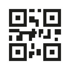 QR code or Qrcode icon. QR code scan illustration 