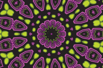 Vector abstract flower colorful festive mandala ethnic tribal pattern on background