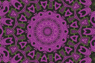 Vector seamless pattern doodle art mandala ethnic design with colorful ornaments background
