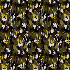 Camouflage + ikate seamless editable pattern (Ready to print)