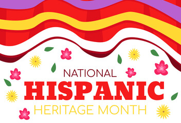 National Hispanic Heritage Month in United States. Latin American and Hispanic ethnicity culture. 