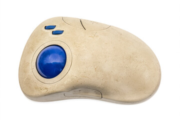 old dirty trackball mouse
