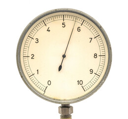 Old vintage pressure gauge - obrazy, fototapety, plakaty