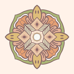 flower pattern in vintage mandala style for tattoos, fabrics or decorations and more	