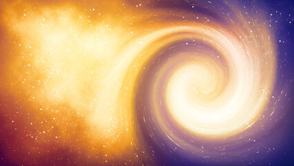 Abstract background of an energy explosion in the universe with a swirl shape. Digital illustration