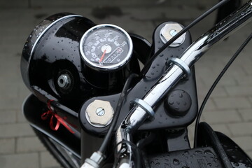 Stargo's speedometer of a refurbished Polish motorcycle.
Prędkościomierz Stargo odnowionego...