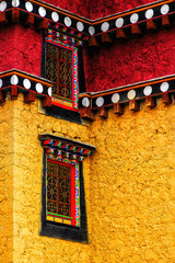 Little potala Architecture details in Shangrila old town of Zhongdian, China