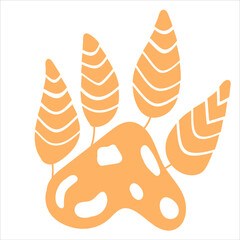 flower childish botanical hand drawn vector element