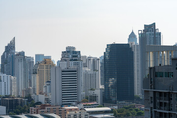 Obraz na płótnie Canvas City skyline and skyscraper Bangkok Thailand. Beautiful view in Bangkok