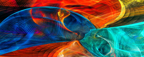 Abstract surreal bright color background. Fractal artwork for creative graphic design