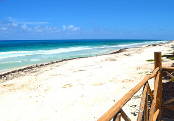 
Tropical beach panorama in the Caribbean
