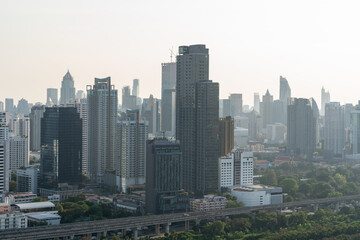 Obraz premium City skyline and skyscraper Bangkok Thailand. Beautiful view in Bangkok