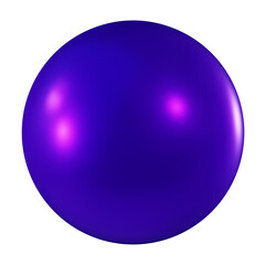 3d gradient matt purple circle sphere png element.