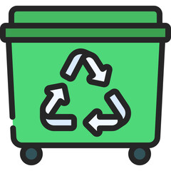 Recycle Dumpster Icon