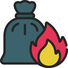 Incinerate Trash Icon