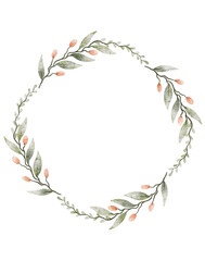 Floral wreath watercolor 