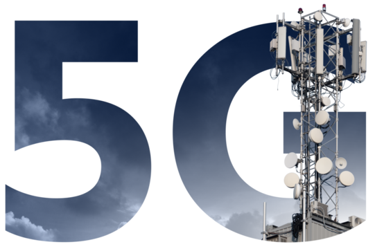 Transmitter in 5G network symbol	