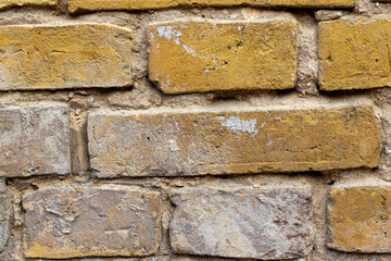 Texture of an old brick wall. Background from a brick wall.