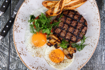 beef steak with vegetables
