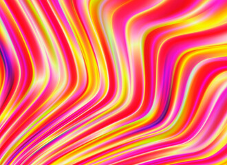 Background with colorful chromatic waves in reds, hologram foil pattern