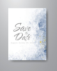 Save the date with watercolor background. Design for your invitation.