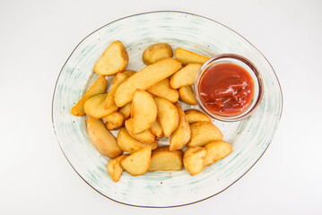 french fries with ketchup
