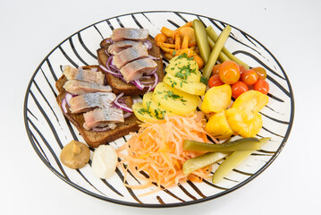 grilled steak with vegetables