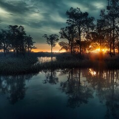 Fototapeta na wymiar Swamp Trees
