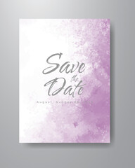 Save the date with watercolor background. Design for your invitation.