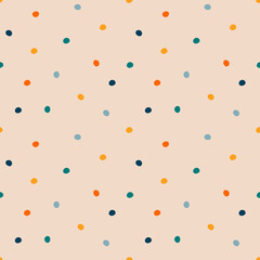 Dotted colorful seamless texture, raster version