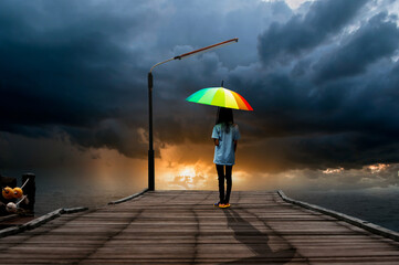 businessman with umbrella