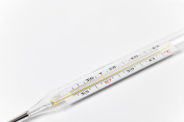 Method of temperature determination and treatment. Thermometer and medicines.Coronavirus