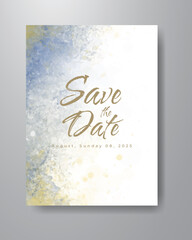 Save the date with watercolor background. Design for your invitation.